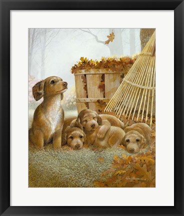 Framed Autumn Playtime Print