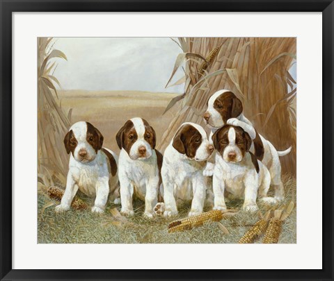 Framed Belle&#39;s Pups Print