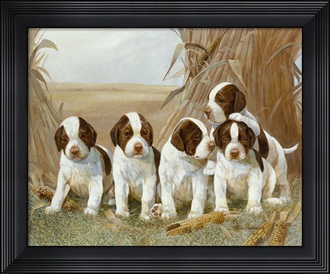 Framed Belle&#39;s Pups Print
