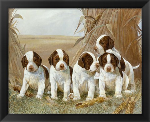 Framed Belle&#39;s Pups Print