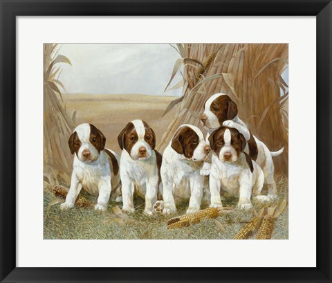 Framed Belle&#39;s Pups Print