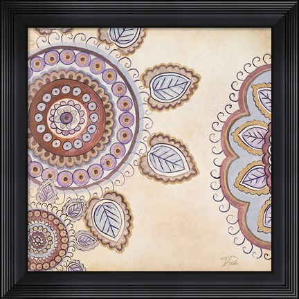 Framed Lavender Textiles I Print