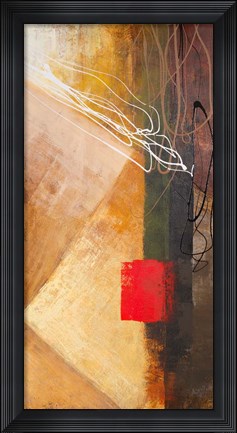 Framed Red on Black I Print