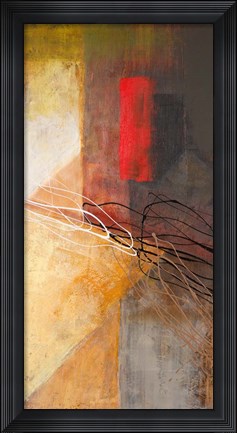 Framed Red on Black II Print