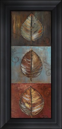 Framed New Leaf Panel I (Vertical) Print