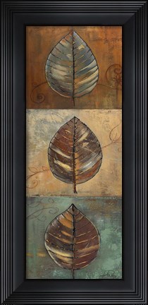 Framed New Leaf Panel II (Vertical) Print