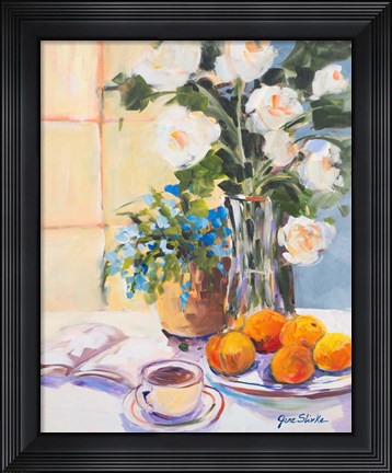 Framed Morning Rose I Print