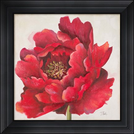 Framed Red Peony Print