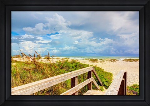 Framed Beach Island I Print