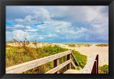 Framed Beach Island I Print