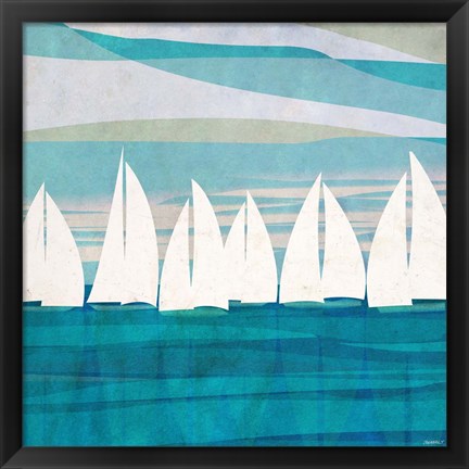 Framed Afternoon Regatta II Print