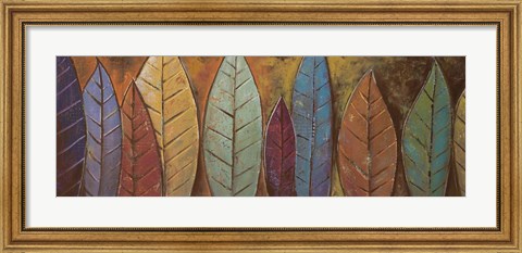 Framed Tall Leaves I Print