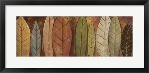Framed Tall Leaves II Print