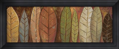 Framed Tall Leaves II Print
