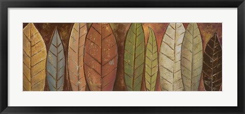 Framed Tall Leaves II Print