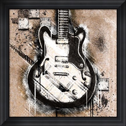Framed Garage Rock I Print