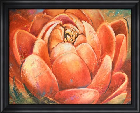Framed Red Lotus II Print