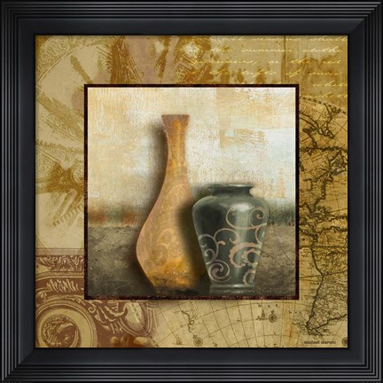 Framed Library Vessels II Print