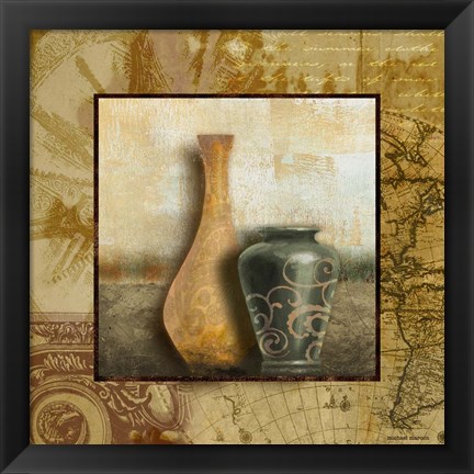 Framed Library Vessels II Print