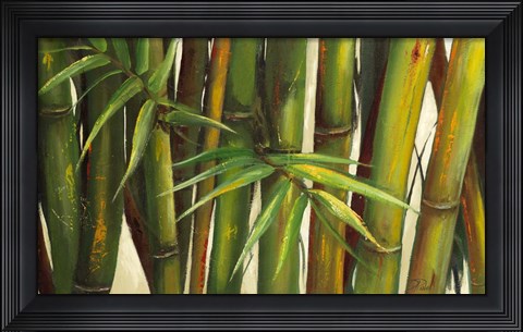 Framed Bamboo on Beige II Print