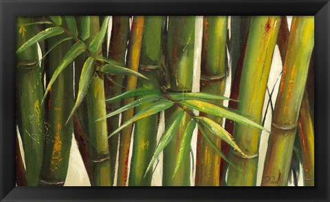 Framed Bamboo on Beige II Print