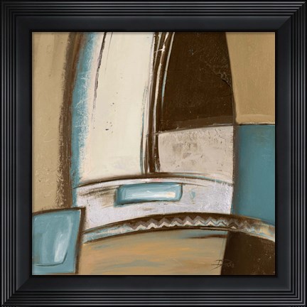 Framed Time Flies on Blue I Print