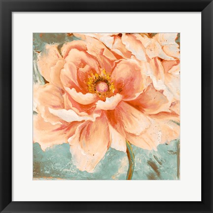 Framed Beautiful Peonies Square I Print