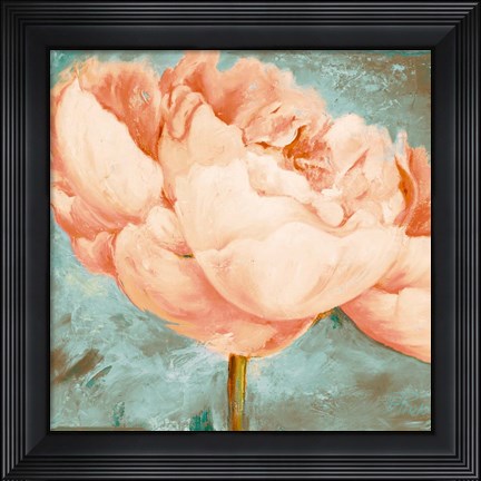 Framed Beautiful Peonies Square II Print