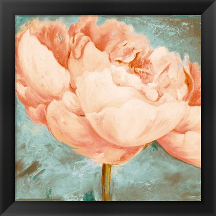 Framed Beautiful Peonies Square II Print