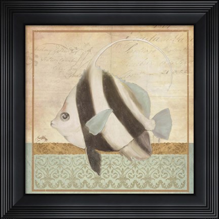 Framed Vintage Fish I Print