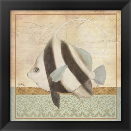 Framed Vintage Fish I Print