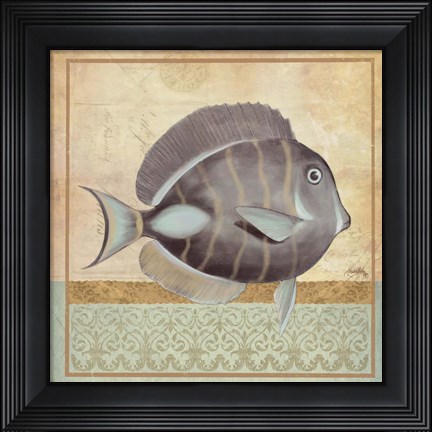 Framed Vintage Fish II Print