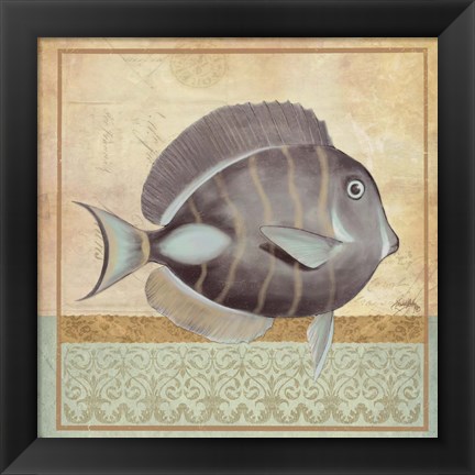 Framed Vintage Fish II Print