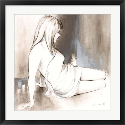 Framed Sketched Waking Woman II Print