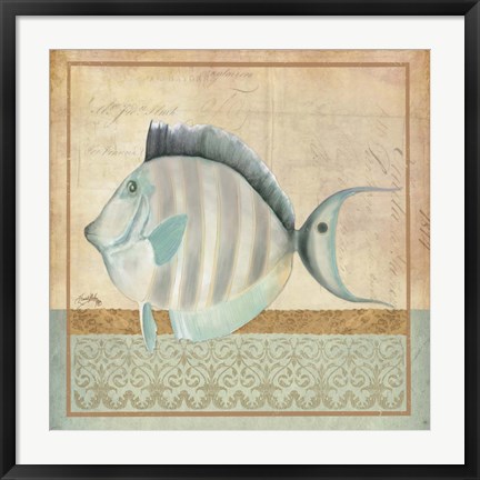 Framed Vintage Fish III Print