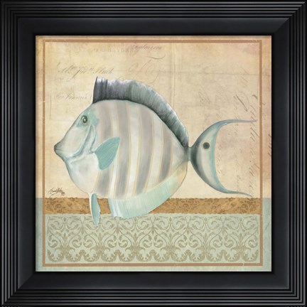 Framed Vintage Fish III Print