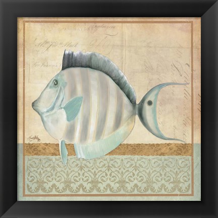 Framed Vintage Fish III Print