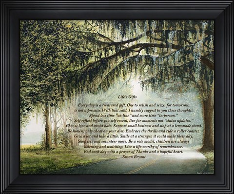 Framed Life&#39;s Gifts Print