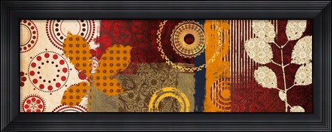 Framed Fall Leaf Panel I Print