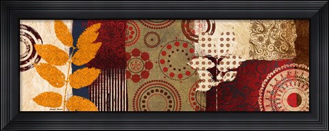 Framed Fall Leaf Panel II Print