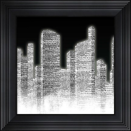 Framed Black and White City II Print