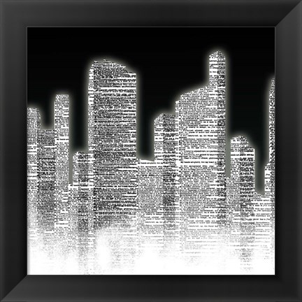 Framed Black and White City II Print