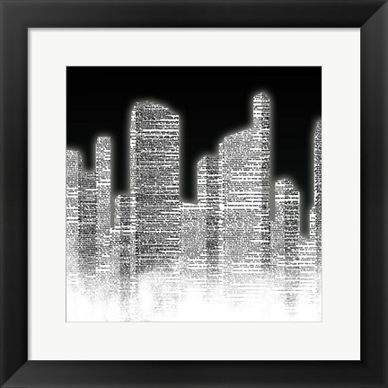 Framed Black and White City II Print