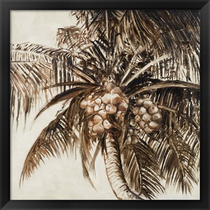 Framed Coconut Palm I Print