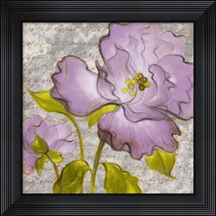 Framed Purple Florals I Print