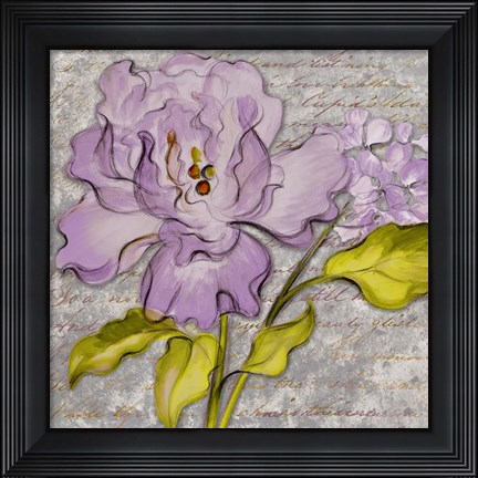 Framed Purple Florals II Print