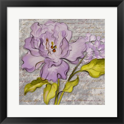 Framed Purple Florals II Print