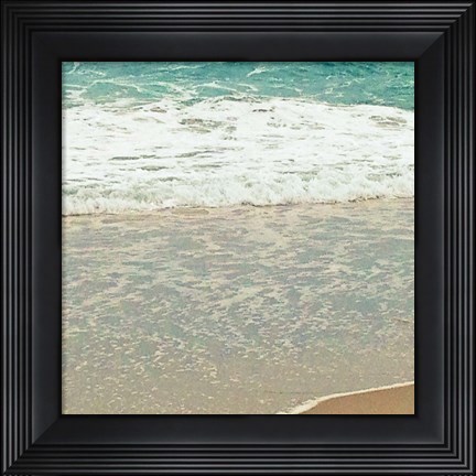 Framed Teal Waves II Print