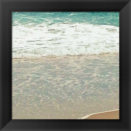 Framed Teal Waves II Print