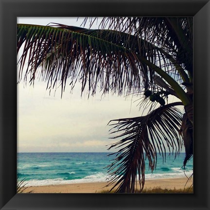 Framed Palm and Beach Print